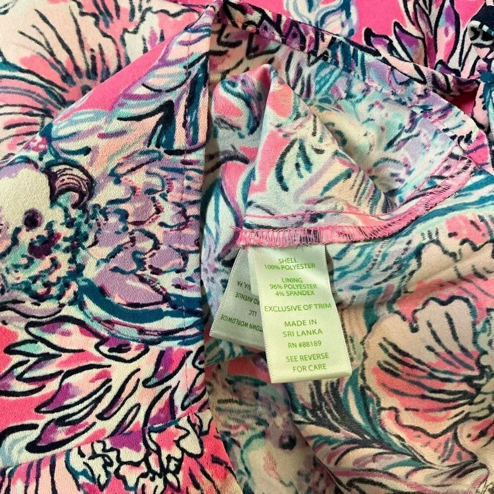 LILLY PULITZER DONNA ROMPER IN PINK TROPICS! EUC! SZ 00